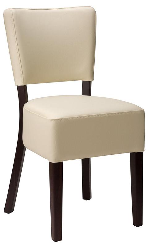 Alto FB Side Chair - Ivory / Wenge Frame   - main image
