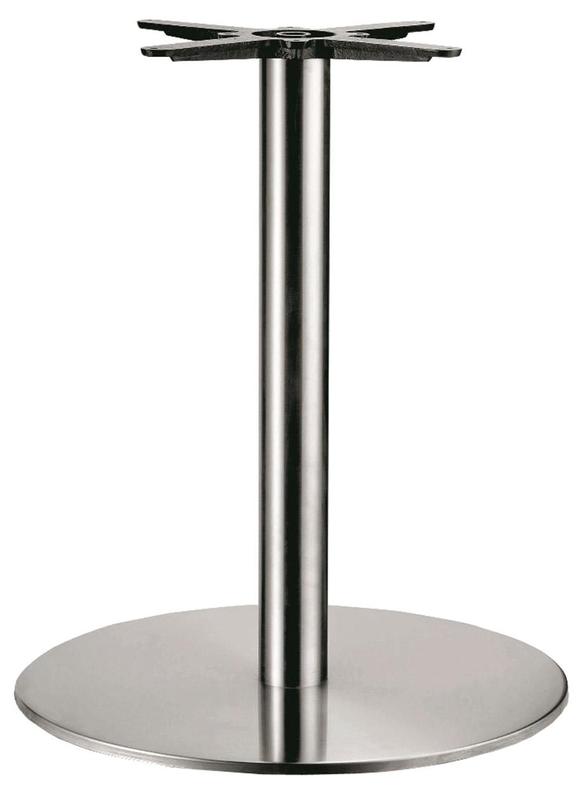 Apollo Large Round Base - Dining Height -Stainless