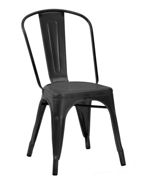 French Bistro Side Chair - Black Matt  - main image