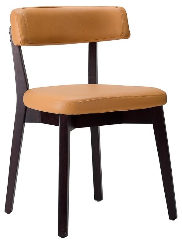 Nico Side Chair  - Ochre Brown / Wenge Frame - main image