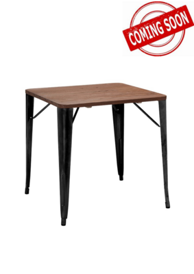 French Bistro Table 700mm x 700mm - Matt Black - DUE W/C 01/04/2024