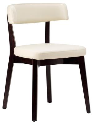 Nico Side Chair  - Ivory / Wenge Frame 