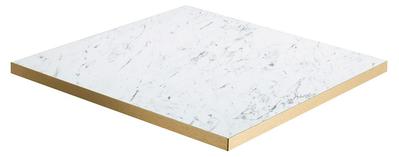 Egger F204 ST9 White Carrara Marble / Gold ABS Edge - 25mm Laminate