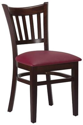 Vito Side Chair -  Wine / Walnut