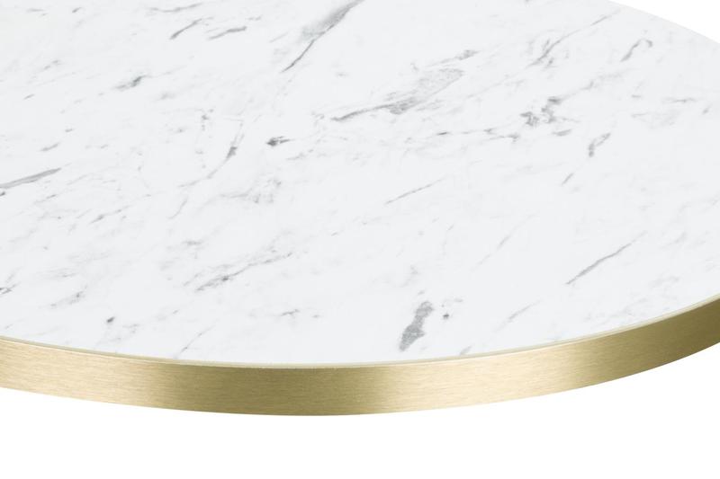 Round, Egger F204 ST9 White Carrara Marble/ Gold ABS,Atlas Small (DH) - main image