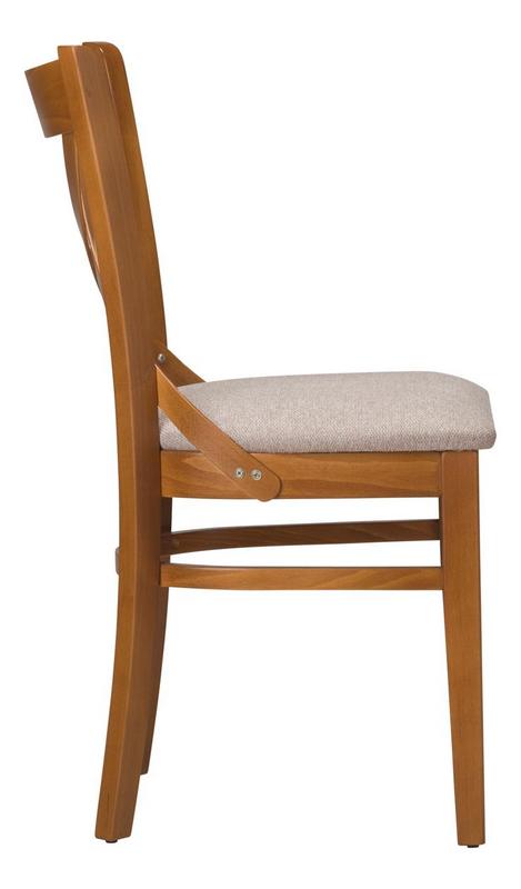 Cross Side Chair - Upholstered Seat - main image