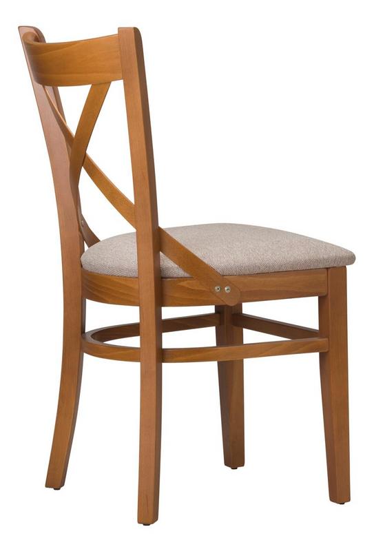 Cross Side Chair - Upholstered Seat - main image