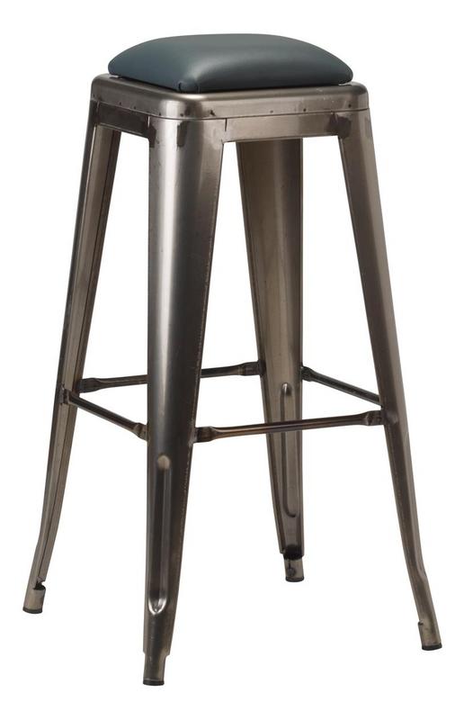 French Bistro High Stool - Gun Metal Grey  - main image