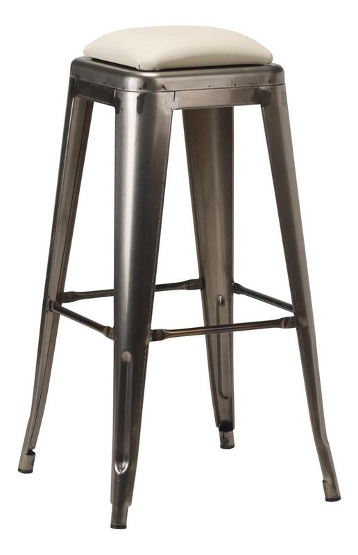 French Bistro High Stool - Gun Metal Grey  - main image