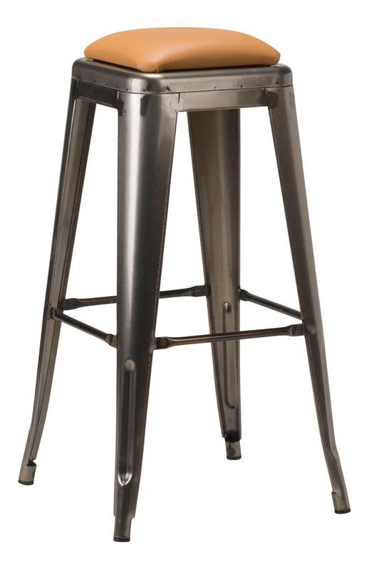 French Bistro High Stool - Gun Metal Grey  - main image