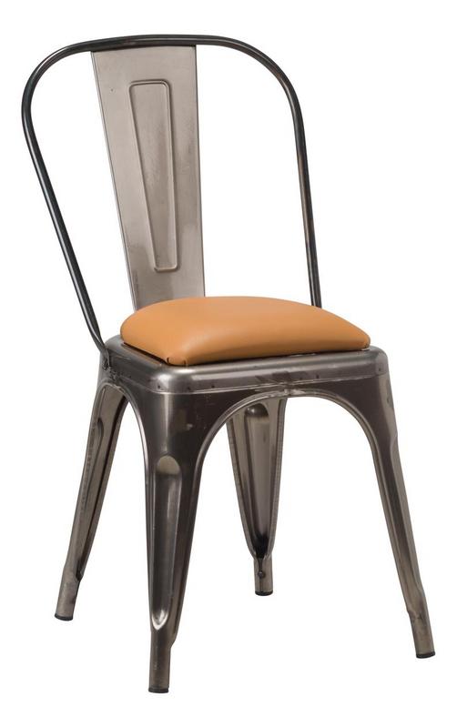 French Bistro Side Chair - Gun Metal Grey  - main image