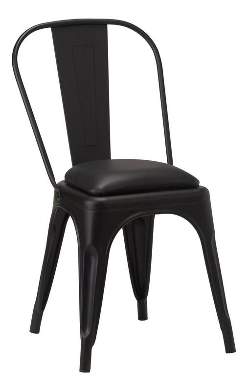 French Bistro Side Chair - Black Matt  - main image