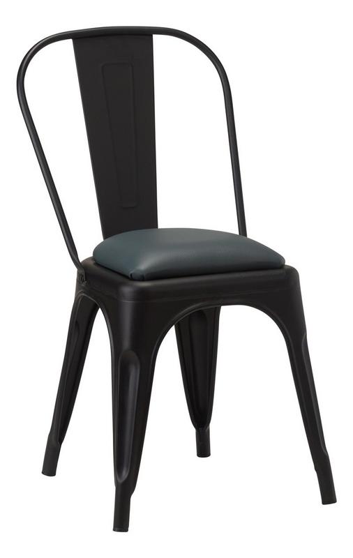 French Bistro Side Chair - Black Matt  - main image