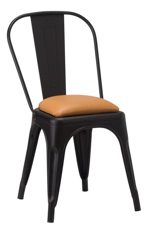 French Bistro Side Chair - Black Matt  - main image