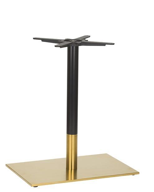 Midas Single Rectangular Table Base (DH-Black/Brass) - main image