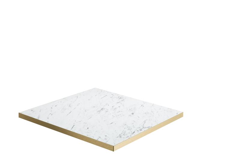 Round, Egger F204 ST9 White Carrara Marble/ Gold ABS,Atlas Small (DH) - main image