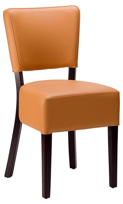 Alto FB Side Chair - Ochre Brown / Wenge Frame - main image