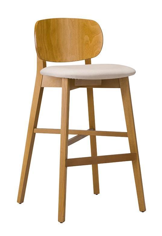 Rana High Chair - Veneer Back / Upholstered Seat - main image