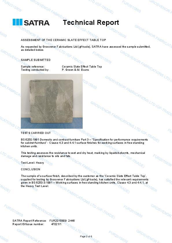 Ceramic Table Top - Calacatta Marble High Gloss - 12mm  - thumbnail image 8