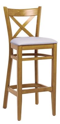 Cross  Highchair - Veneer / Upholstered Seat (Also available in full Veneer) 