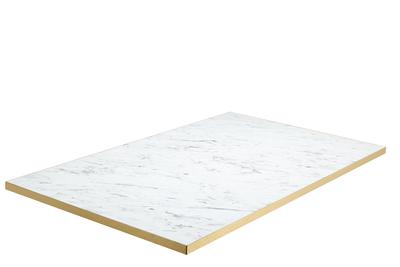 1200mm x 700mm ,Egger F204 ST9 White Carrara Marble/ Gold ABS,Hudson Single Rectangular (DH) - thumbnail image 4