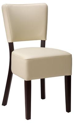 Alto FB Side Chair - Ivory / Wenge Frame   - thumbnail image 1