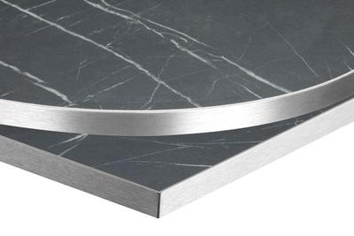 Egger F206 ST9 Black Pietra Grigia/ Silver ABS Edge - 25mm Laminate